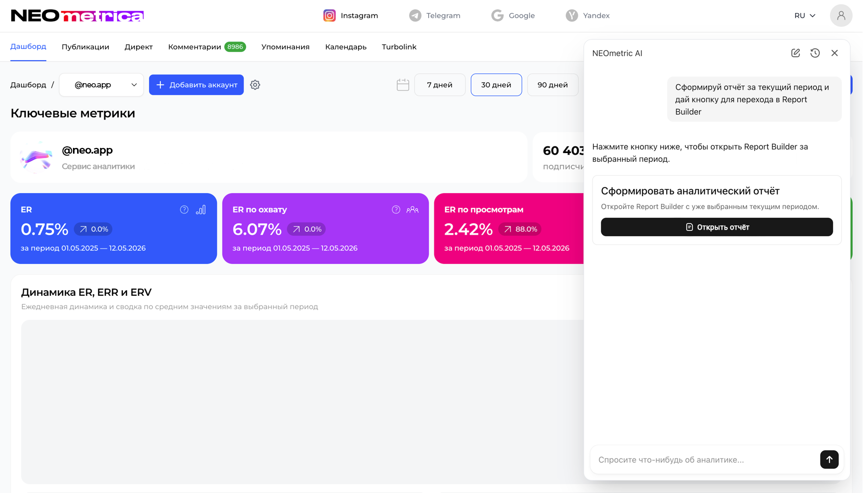 AI-помощник NEO Metrica